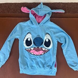 Disney Stitch Light Blue Hoodie with ears - youth XL (14/16)